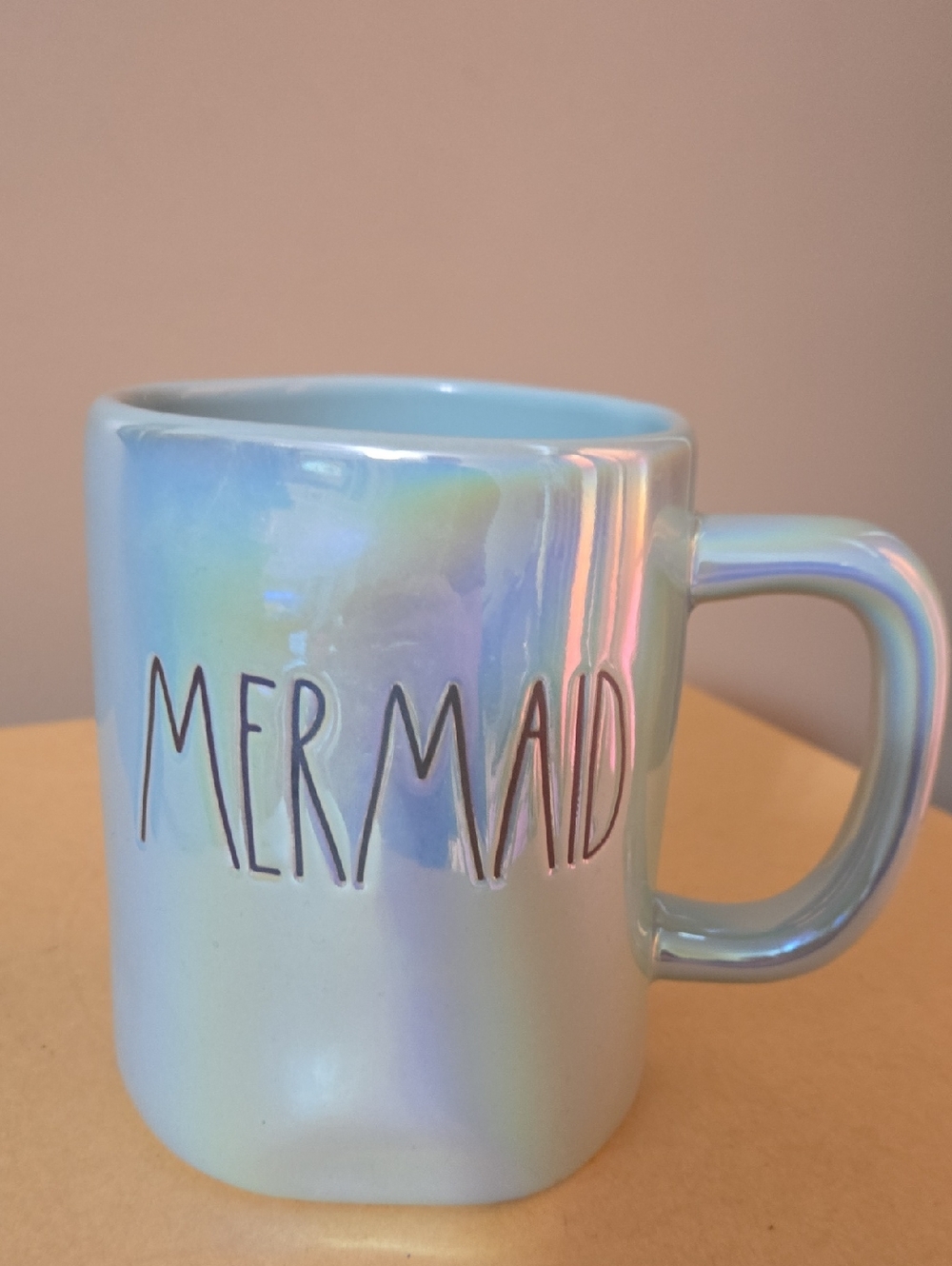 Rae Dunn Blue Iridescent Mermaid Ceramic Mug
